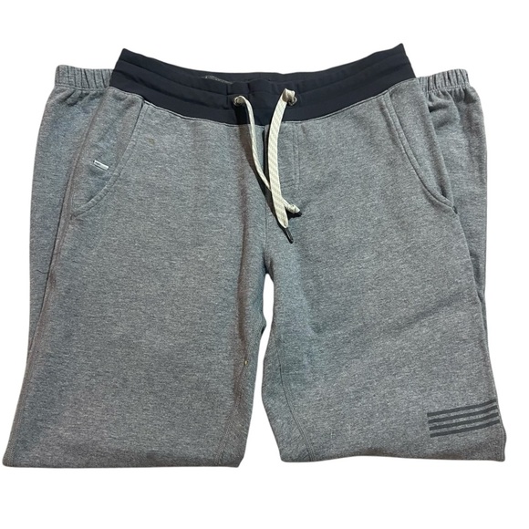 Vuori Laguna French Terry Jogger Sweatpants XS Gray Monochrome - Picture 4 of 6